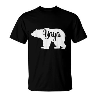 Yaya Bear Silhouette T-Shirt | Mazezy