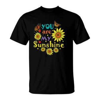 You Are My Sunshine Cute Sunflower Hot Summer Graphic T-Shirt | Mazezy