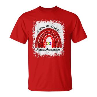 In April Wear Red Instead Autism-Acceptance T-shirt - Thegiftio UK
