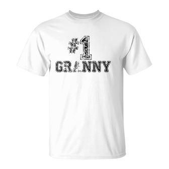 1 Granny - Number One Sports Mother's Day Gift T-Shirt | Mazezy CA