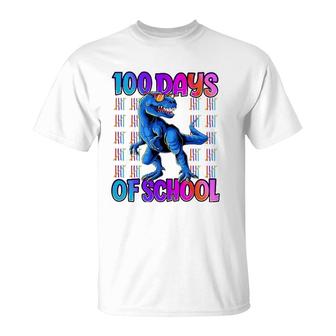 100 Days Of School Rex 100 Days Smarter 100Th Day T-Shirt | Mazezy