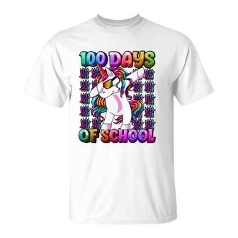 100 Days Of School Unicorn 100 Days Smarter 100Th Day T-Shirt | Mazezy