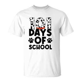 101 Days Of School Dalmatian Dog T-Shirt | Mazezy