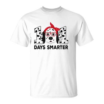 101 Days Smarter 101St Day School Dalmatian Dog Teacher Kids T-Shirt | Mazezy