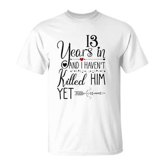 13Th Wedding Anniversary Gift For Her 13 Years Of Marriage Tank Top T-Shirt | Mazezy