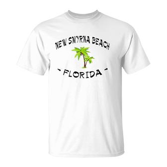 2 Sided Tropical New Smyrna Beach Florida Vacation T-shirt - Thegiftio UK