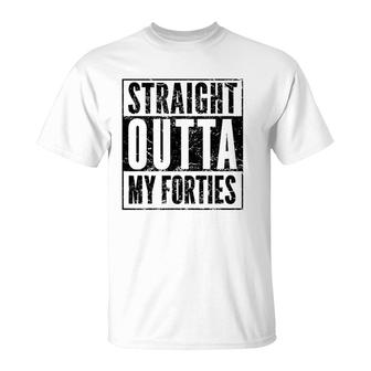 50 Years Straight Outta My Forties Funny 50Th Birthday Gift T-Shirt | Mazezy DE