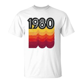 80S Style Retro 42Nd Birthday Vintage 1980 Ver2 T-Shirt | Mazezy
