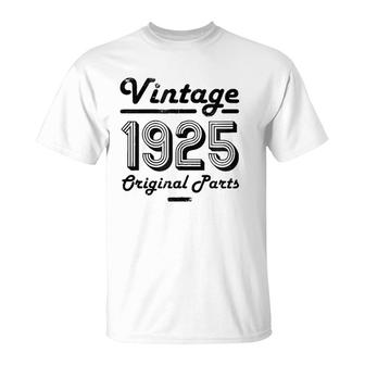 96Th Birthday Vintage Women 96 Years Old Gift For Her 1925 Zip T-Shirt | Mazezy