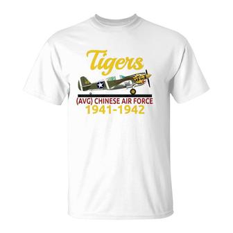 A Great P-40 Spiltfire Avg Chinese Air Force 1941-1942 Tee T-Shirt | Mazezy UK