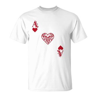 Ace Of Hearts Costume - Funny Halloween Gift T-Shirt | Mazezy