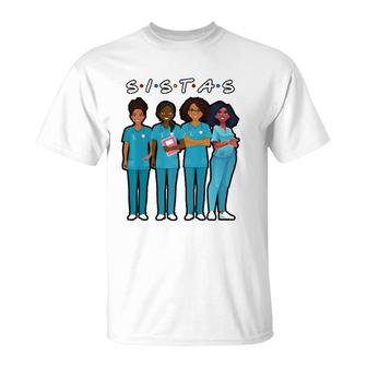 African American Nurse Black Sistas Queen Melanin Women T-Shirt | Mazezy