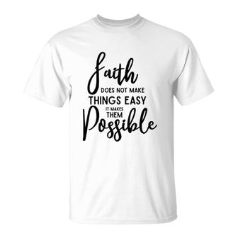 Aiopr Summer Faith Print Casual T-Shirt | Mazezy