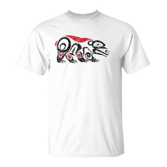 Alaska Native American Art Tlingit Tribal Bear Vintage T-Shirt | Mazezy