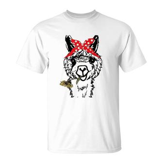 Alpaca Llama Animal Graphics Funny T-Shirt | Mazezy