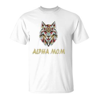 Alpha Mom Mother's Day Wolf Leader T-Shirt | Mazezy