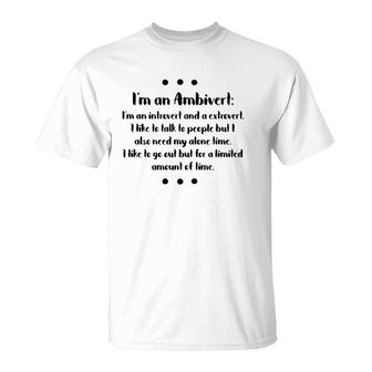 Im An Ambivert Definition Personality T-shirt - Thegiftio UK