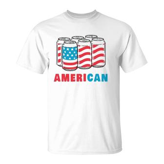 American Funny 4Th Of July Beer Patriotic Usa Flag Merica T-Shirt | Mazezy