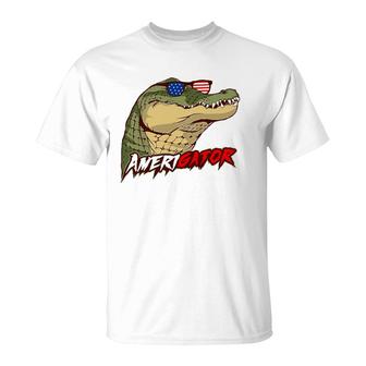 Amerigator - Patriotic American Alligator Lovers T-Shirt | Mazezy
