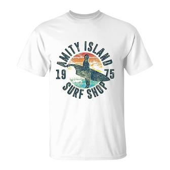 Amity Island Surf Shop 1975 T-Shirt | Mazezy