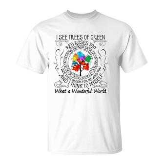 And I Think To Myself What A Wonderful World Gift T-Shirt | Mazezy