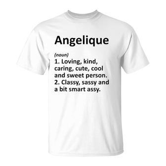 Angelique Definition Personalized Funny Birthday Gift Idea T-Shirt | Mazezy