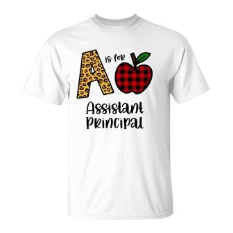 Apple A Is For Assistant Principal Back To School T-Shirt | Mazezy UK