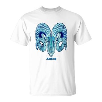 Aries Personality Astrology Zodiac Sign Horoscope Design T-Shirt | Mazezy