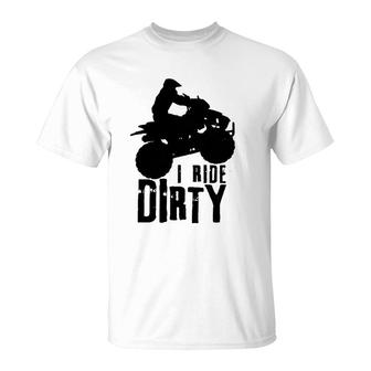 Atv 4 Wheeler Quad Bike Vintage Funny Ride Dirty Gift Men T-Shirt | Mazezy