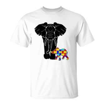 Autism Elephant Autism Awareness Gift Mom Dad Mother's Day T-Shirt | Mazezy UK