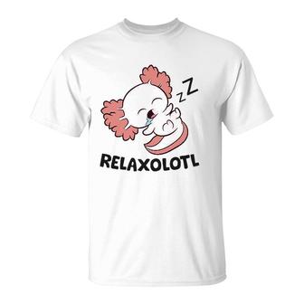 Axolotl Lover Mexican Salamander Relaxolotl Axolotl T-Shirt | Mazezy