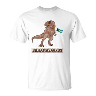 Bahamasrex Bahamian Flag Pride Nassau Vacation Souvenir T-Shirt | Mazezy