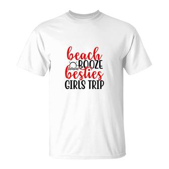 Beach Booze Besties Girls Trip T-shirt - Thegiftio UK