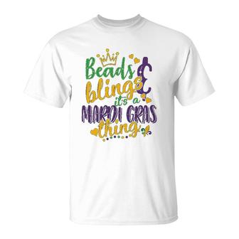 Beads Blings Its A Mardi Gras Thing T-Shirt | Mazezy