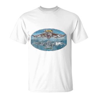 Bear Swimmer Butterfly T-Shirt | Mazezy