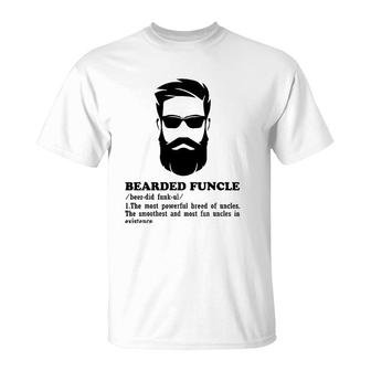 Bearded Funcle Funny Uncle Definition Funny Costume T-Shirt | Mazezy