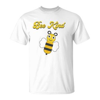 Bee Kind Cute Inspirational Love Gratitude Kindness Positive T-Shirt | Mazezy