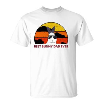 Best Bunny Dad Ever Rabbit Jumper Rabbit Dad Rabbit Daddy T-Shirt | Mazezy