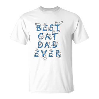 Best Cat Dad Ever Cats Kitten Funny Cute Lover Gift Graphic T-Shirt | Mazezy