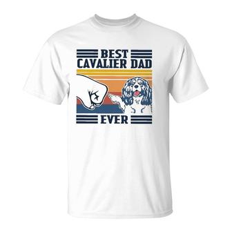 Best Cavalier King Charles Spaniel Dad Ever Vintage T-Shirt | Mazezy