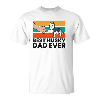 Best Husky Dad Ever Siberian Husky Dad T-Shirt | Mazezy