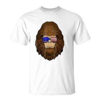 Bigfoot 4Th Of July American Flag Merica Men Boys T-Shirt | Mazezy DE