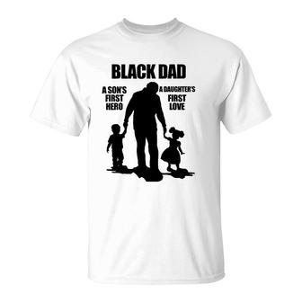 Black African American Father's Day Afrocentric Dad T-Shirt | Mazezy