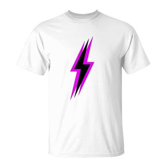Black And Purple Lightning Bolt T-Shirt | Mazezy