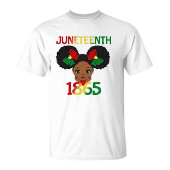 Black Girl Juneteenth 1865 Kids Toddlers Celebration T-Shirt | Mazezy