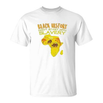 Black History No Slavery Africa T-Shirt | Mazezy