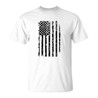 Black Usa Flag United States T-Shirt | Mazezy