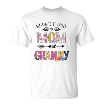 Blessed To Be Called Mom And Grammy Mother Days T-shirt - Thegiftio UK