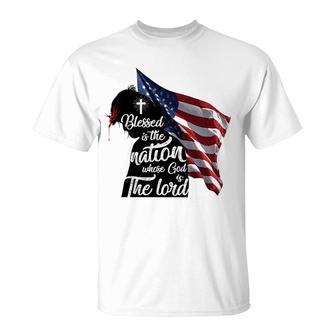 Blessed Is The Nation Whose God Is The Lord T-Shirt | Mazezy UK