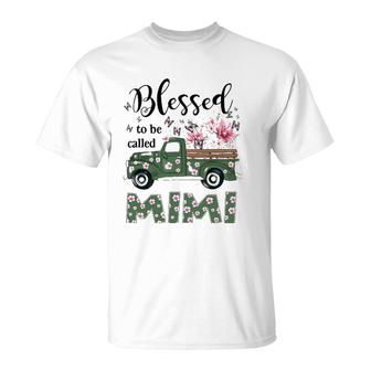 Blessed Mimi Truck Flower Mother's Day T-Shirt | Mazezy